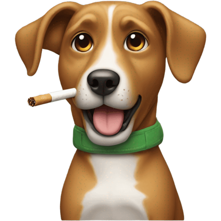 Dog smoking emoji