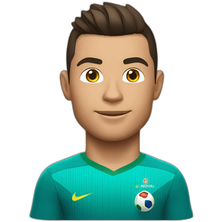 Cristiano Ronaldo avec une coupe du monde emoji