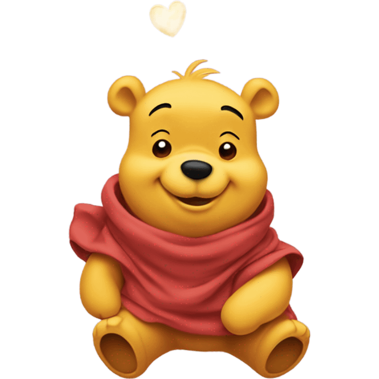 winnie the pooh with hearts emoji