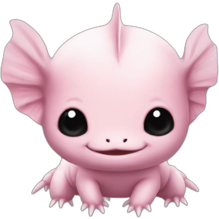 cute axolotl chibi emoji