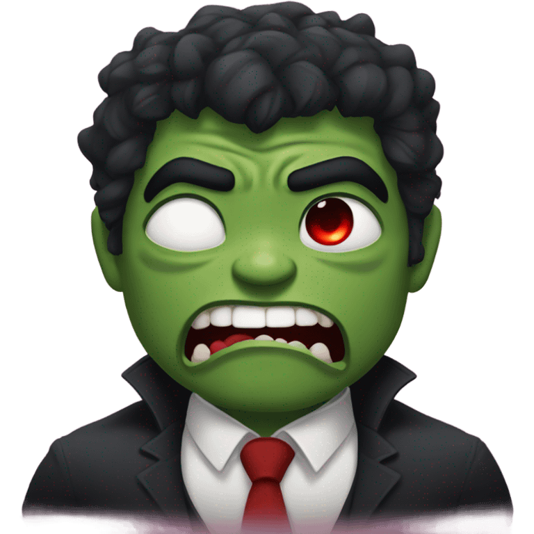 Hulk vampires one eye is no! Face is black and smile red eye Vampires emoji