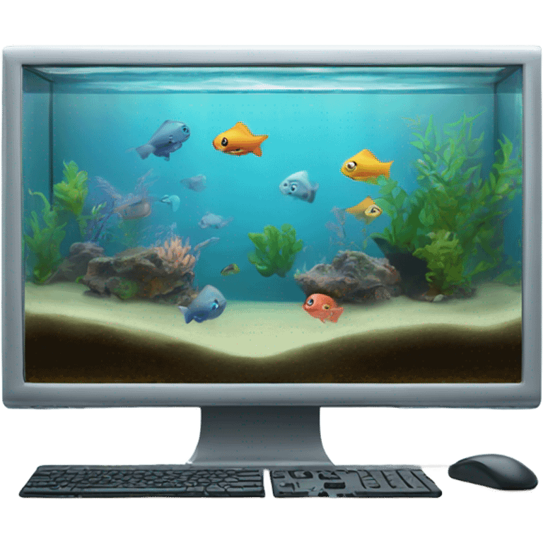  aquarium in a computer emoji