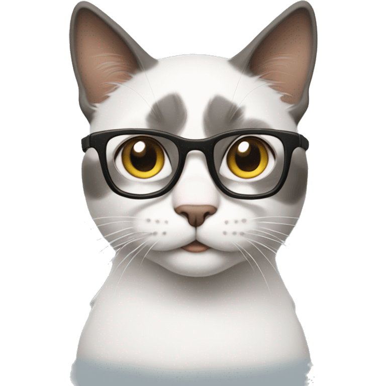 Nerdy cat emoji