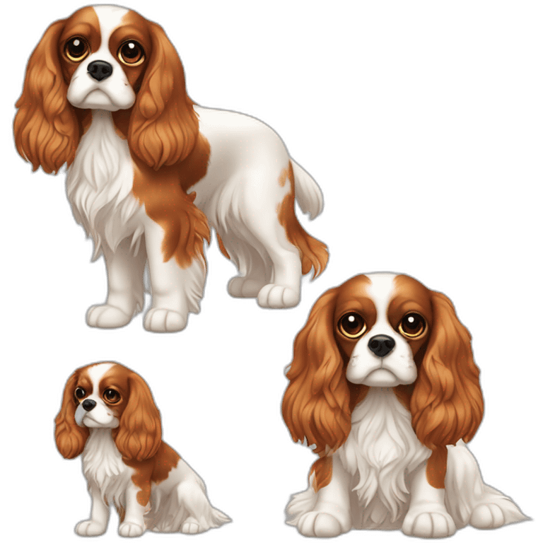 dog Cavalier King Charles Spaniel full body emoji