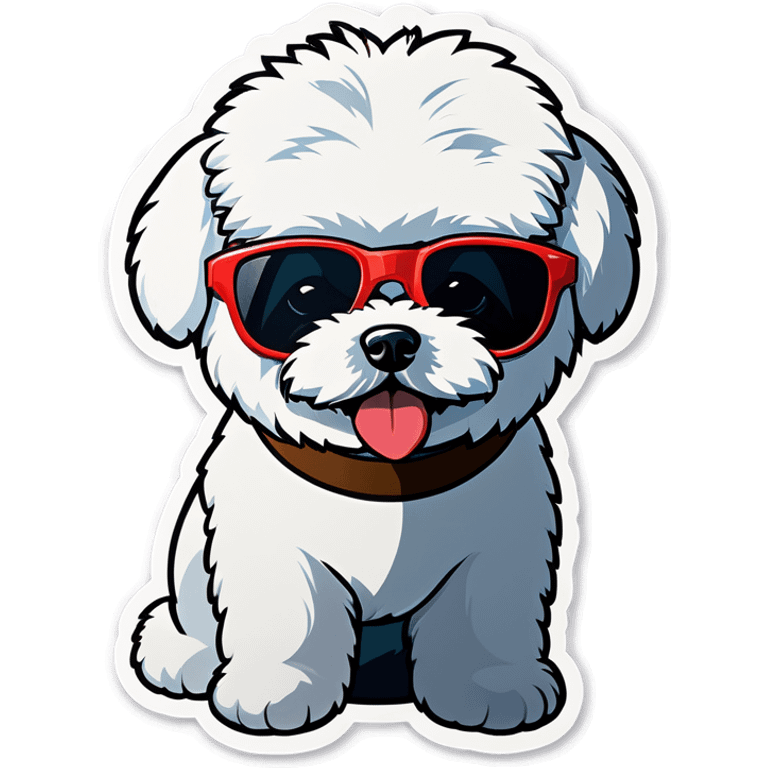 Bichon with sunglasses  emoji