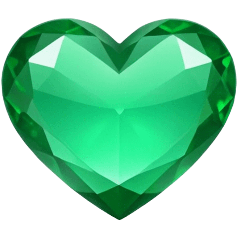 Emerald green colored heart emoji