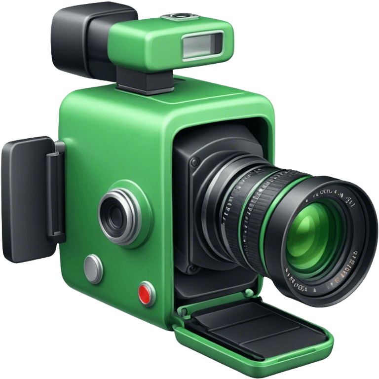 green professional camera emoji