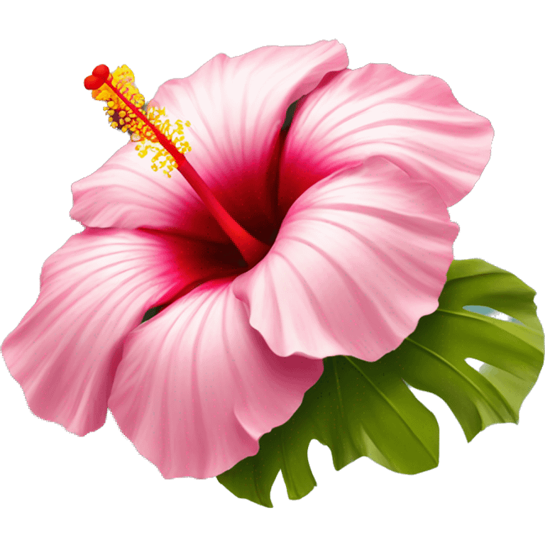 Hibiscus flower at the beach  emoji