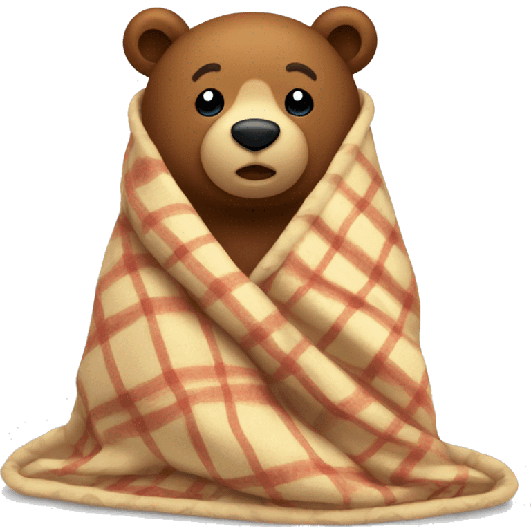 Bear in the blanket  emoji