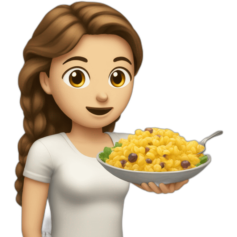 A fecund female feeding freely emoji