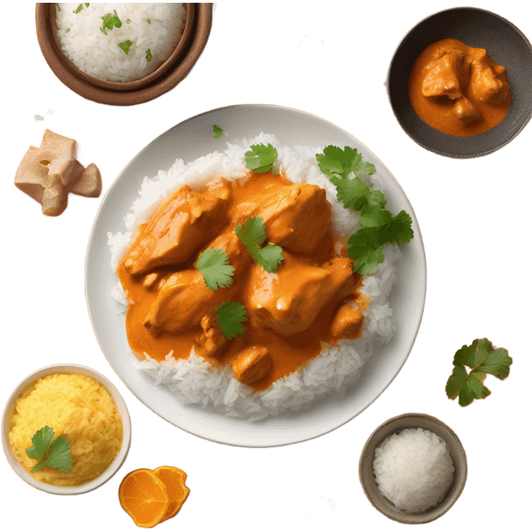 butter chicken with rice emoji