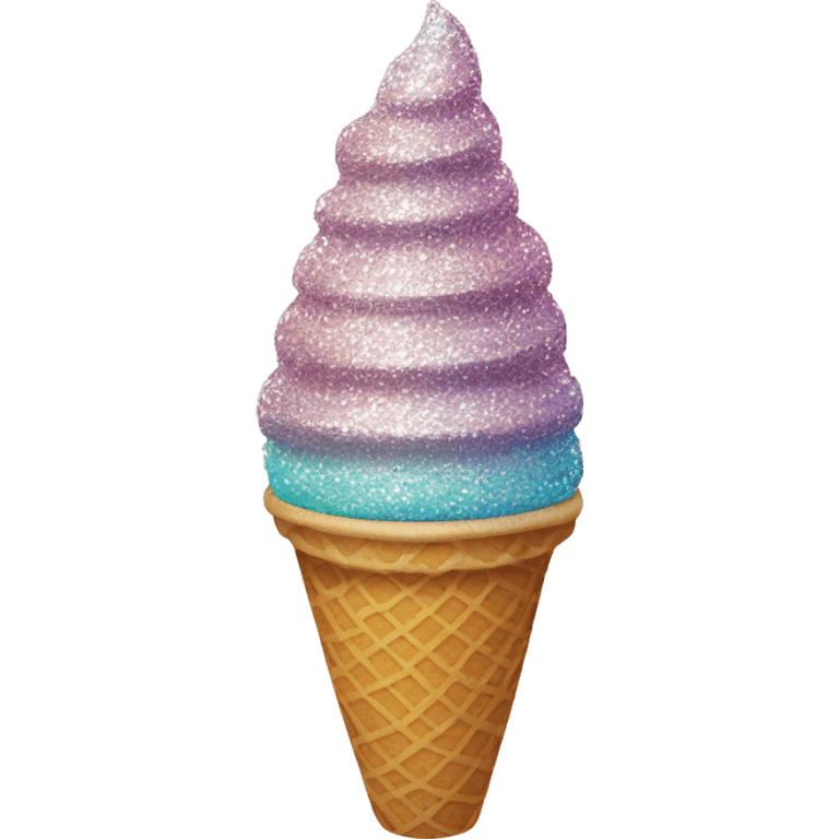 Glittery icecream cone emoji