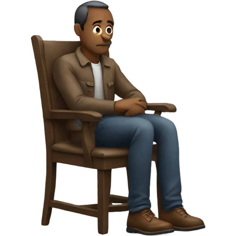 thoughtful man in a chair emoji