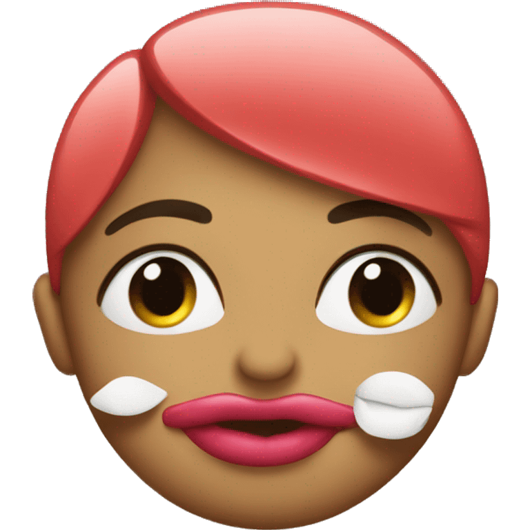 Beso con labial  emoji