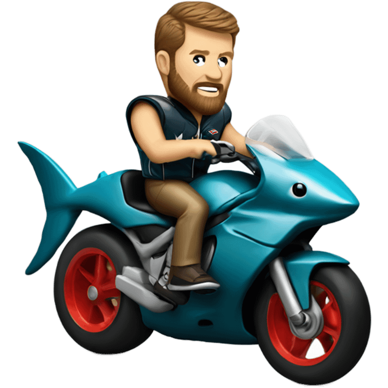 Ryan Fitzpatrick riding a shark motorcycle  emoji