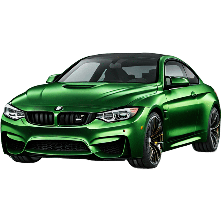 Dark green bmw m4 emoji