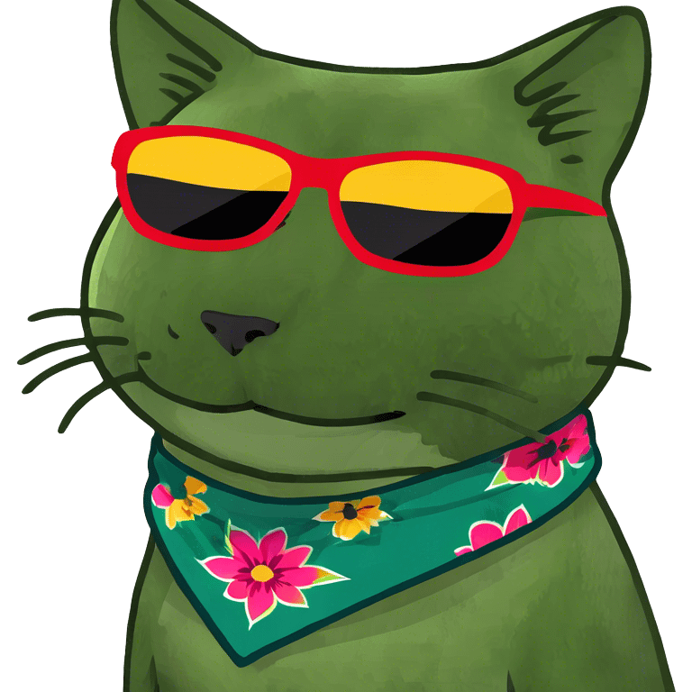 Cat with sunglasses emoji