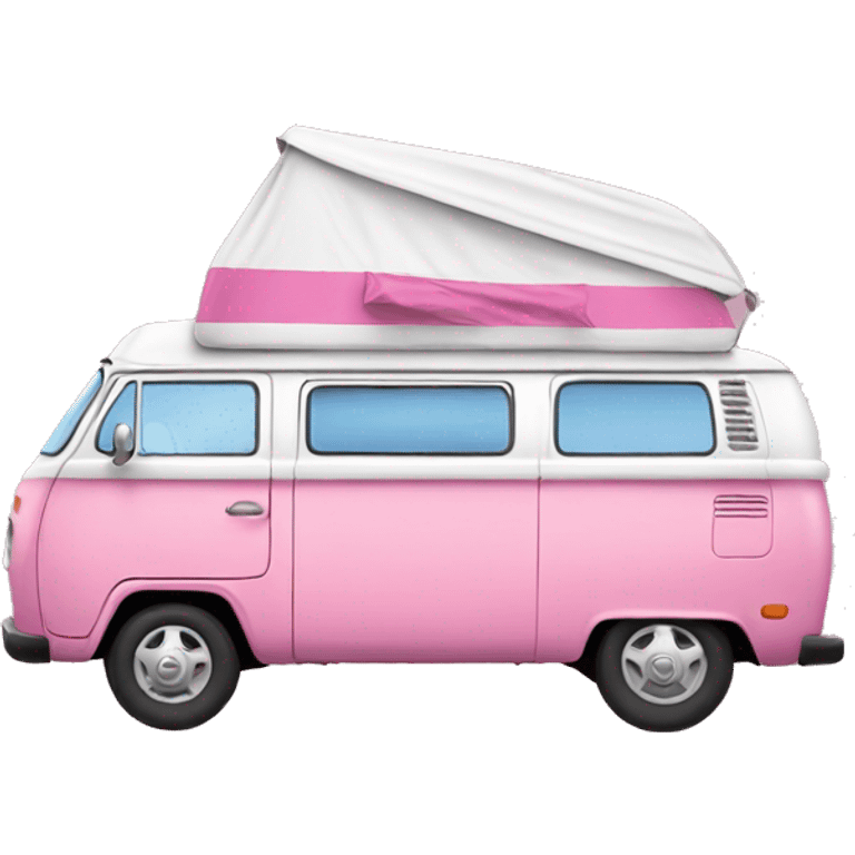 Pink camper van emoji