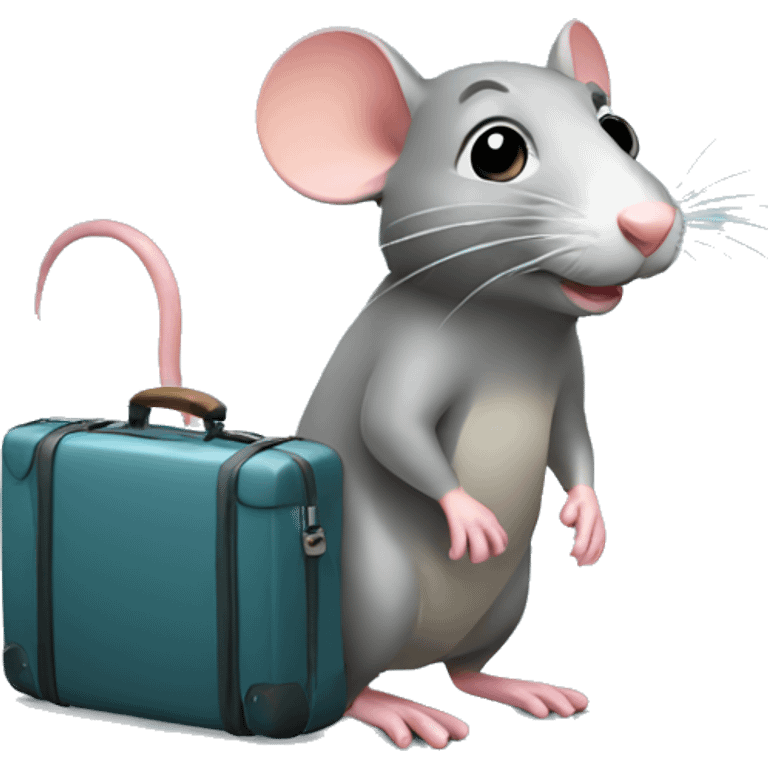 rat with suitcase emoji