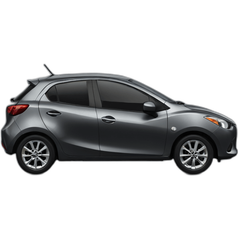 Mazda 2 sedan dark gray emoji