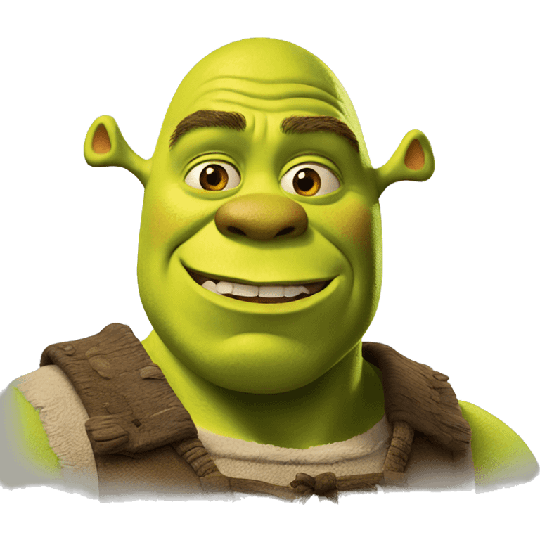 Shrek pensando emoji