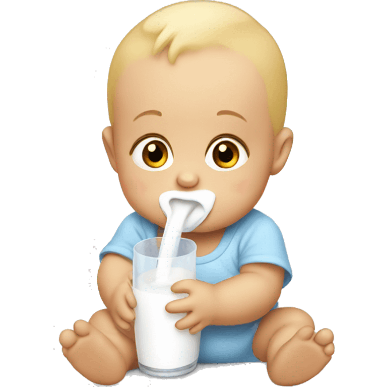 Baby drinking milk emoji