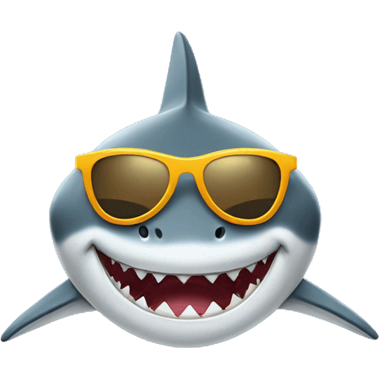 Shark with sunglasses  emoji