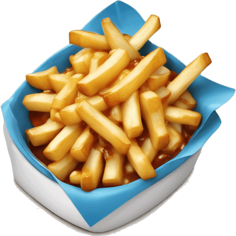 Poutine qui mange une poutine emoji