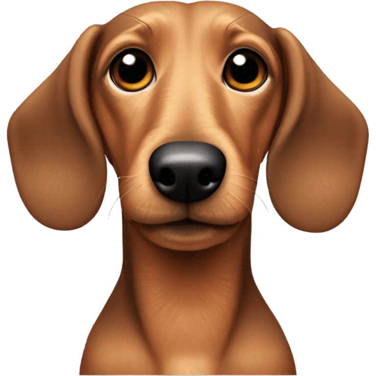 Tan wire-haired dachshund emoji