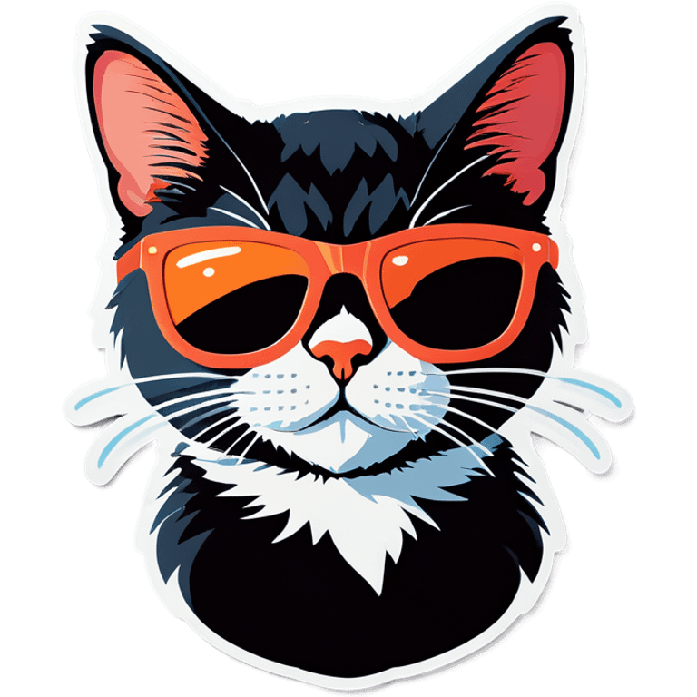 Cat with sunglasses emoji