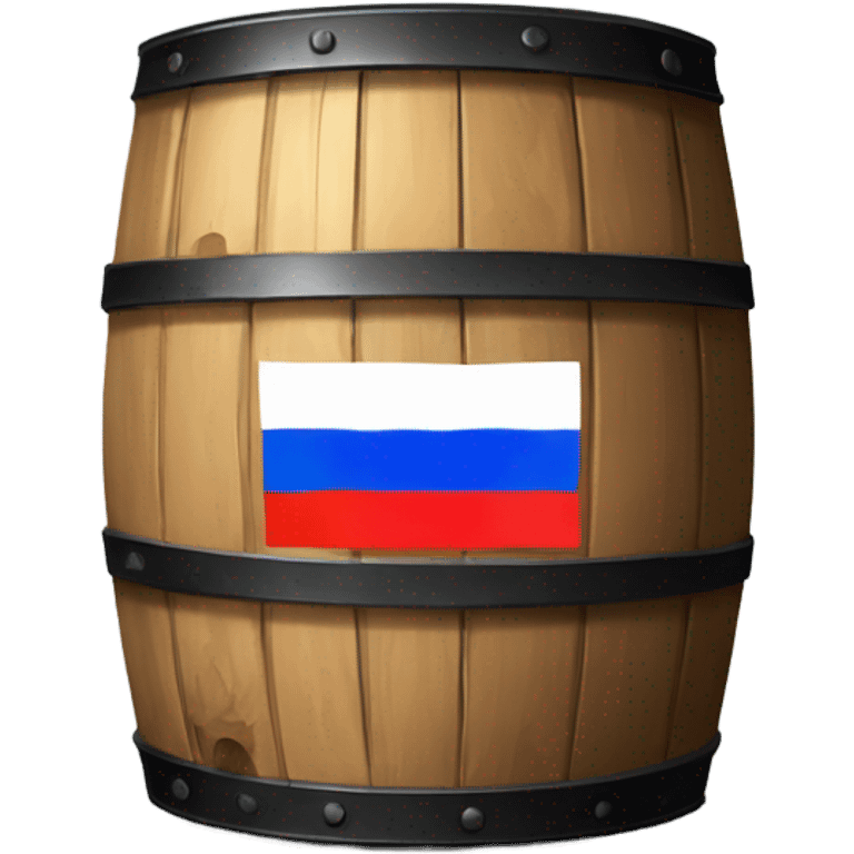 barrel of oil with russian flag emoji