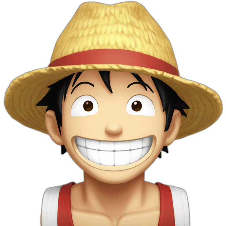 Luffy one piece laughing emoji