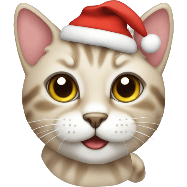 cute cat for christmas  emoji