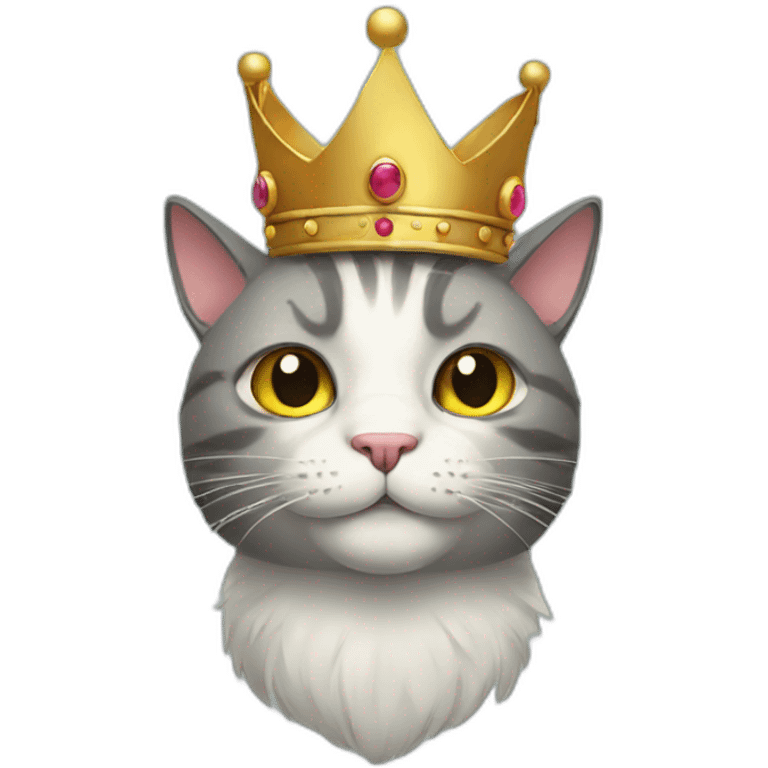 cat with a crown emoji