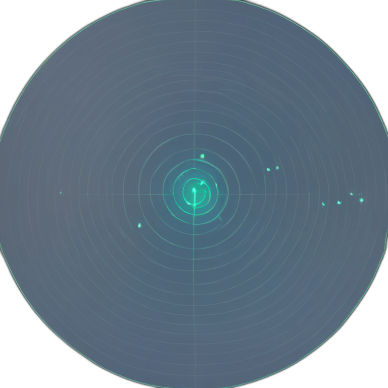 radar display with shiny dot emoji