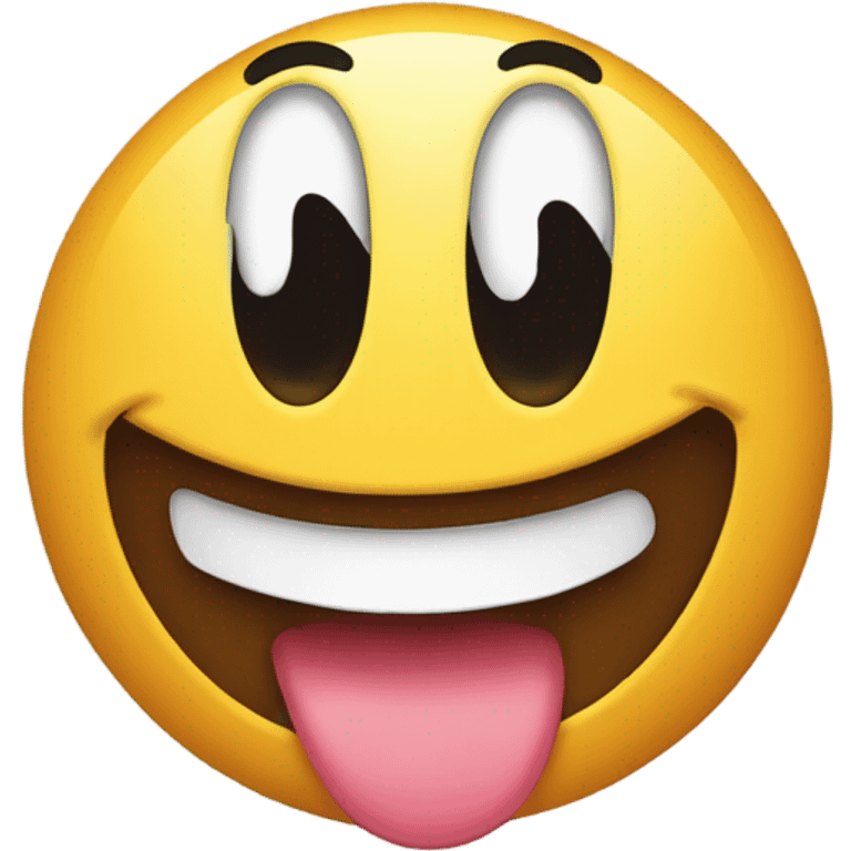 Emoji with tounge stuck out being freaky  emoji