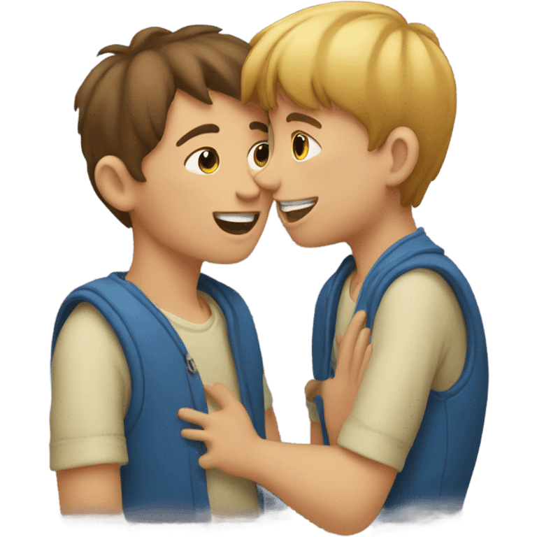 2 boys kissing  emoji