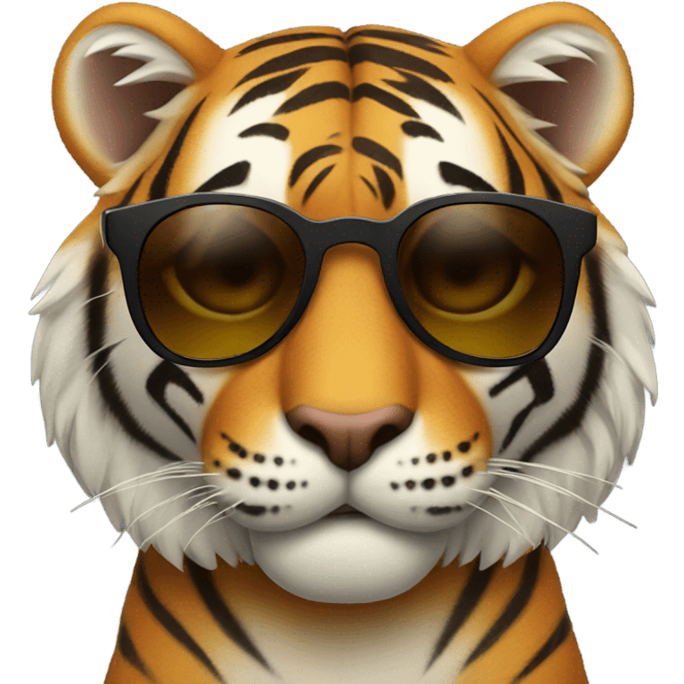 Tiger wearing sunglasses emoji