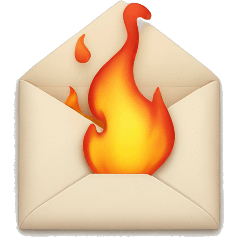 fire coming out of an envelope emoji