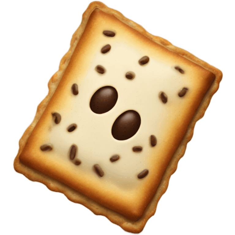 Pop tart with a football  emoji