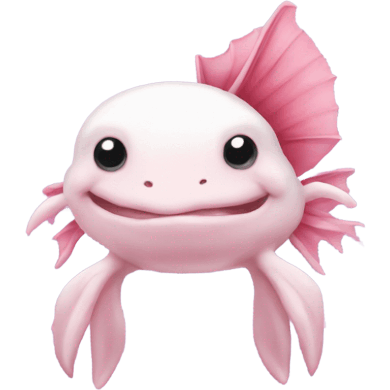 Axolotl with bow emoji