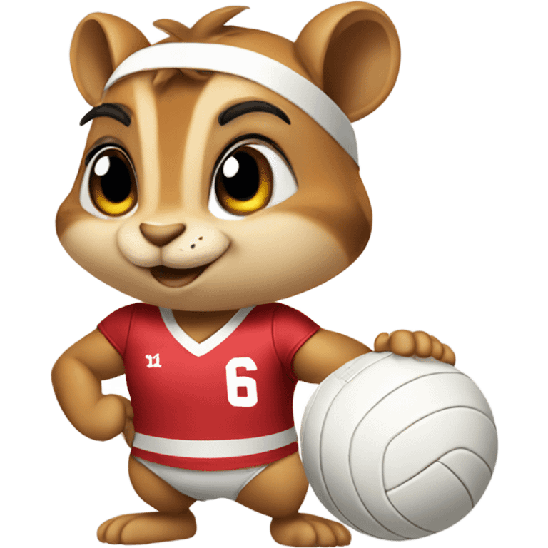 volleyball player chipmunk emoji