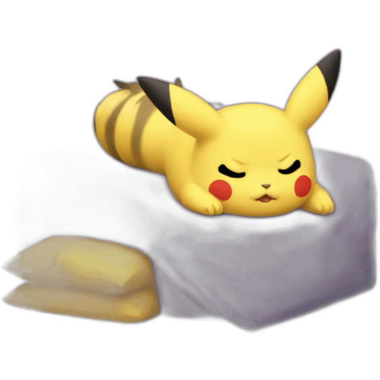 pikatchu  qui dort emoji