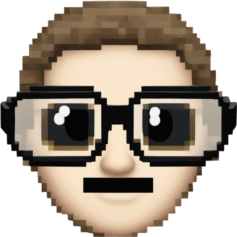 8-bit glasses meme emoji