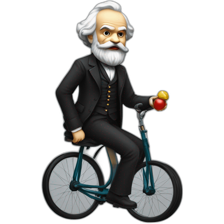 Karl Marx on a unicycle emoji