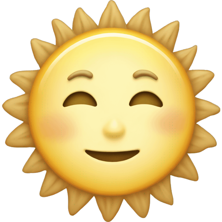 Beige sun emoji