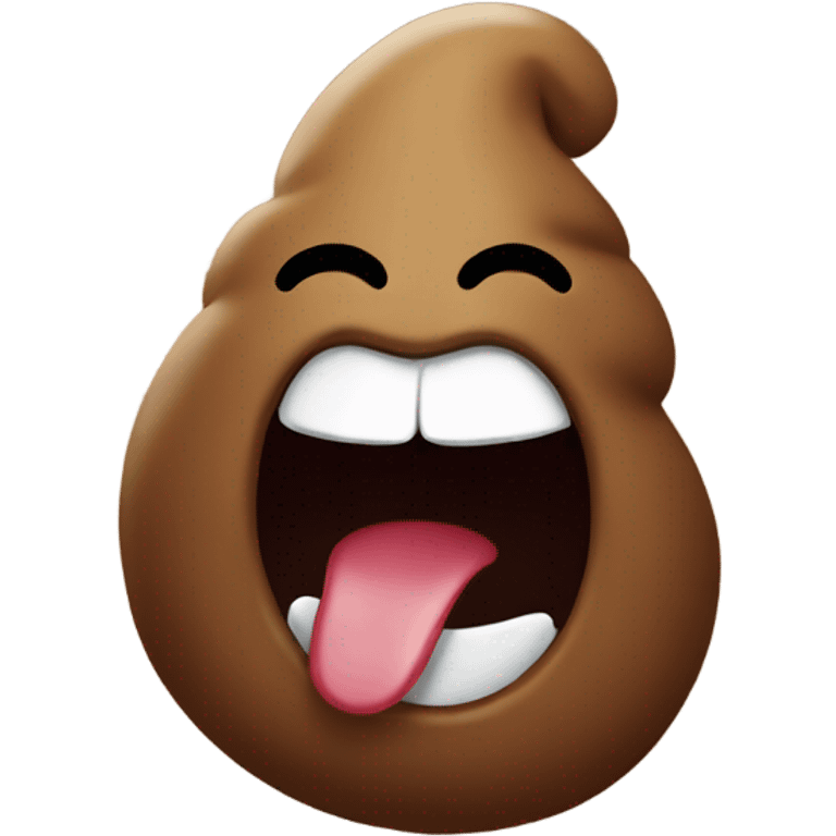 Poop singing a song emoji