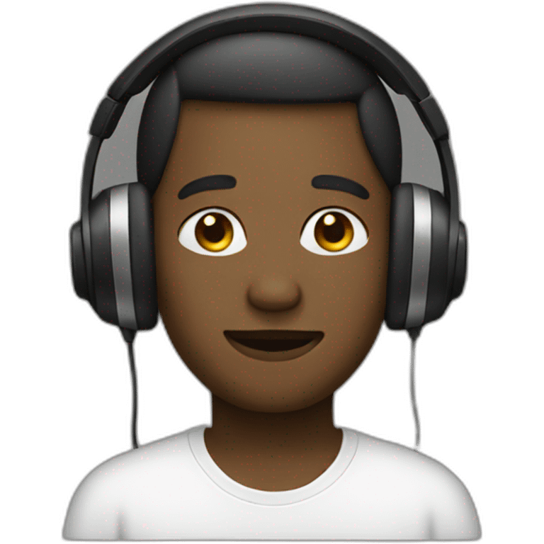 person with headphones emoji