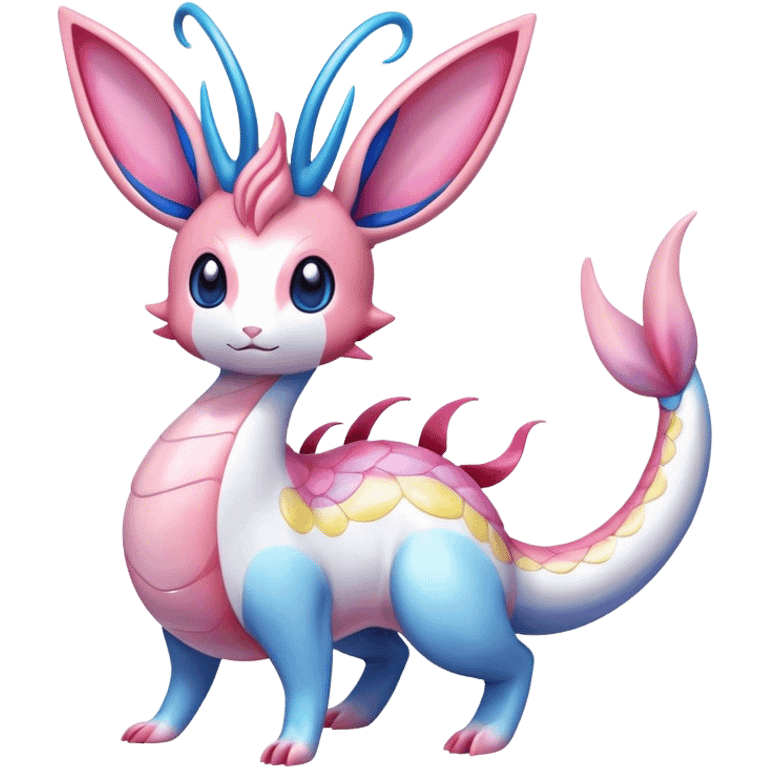 Colorful Sylveon-Milotic-hybrid emoji