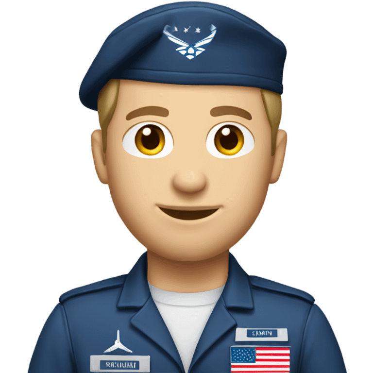 United States, Air Force military mechanic Caucasian male emoji